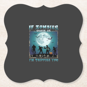 Posavasos De Papel Halloween si los zombies nos persiguen_1