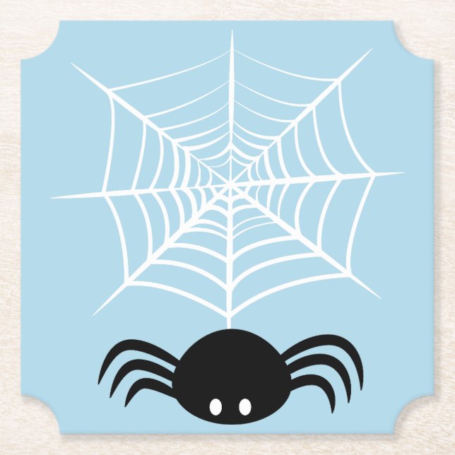 Posavasos De Papel Halloween Spider Web (Anverso)