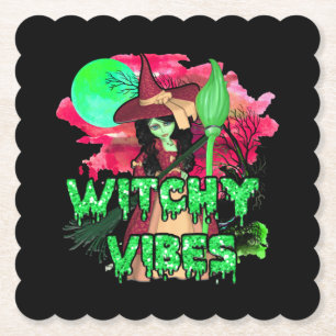 Posavasos De Papel Halloween Witchen Vibes