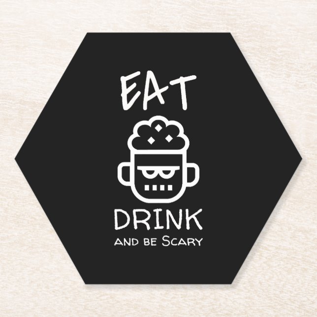 Posavasos De Papel Halloween Zombie (Anverso)