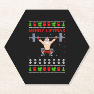 Posavasos De Papel Halterofilia con Navidades feos