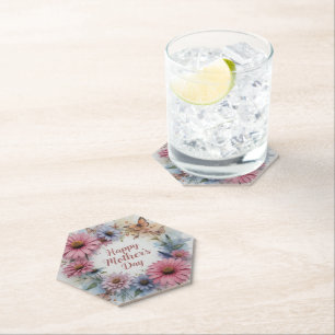 Posavasos De Papel Happy Mother's Day Wildflowers