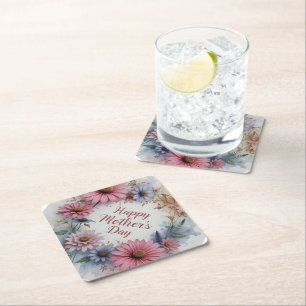 Posavasos De Papel Happy Mother's Day Wildflowers