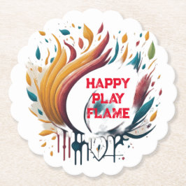 Posavasos De Papel Happy Paly Flame