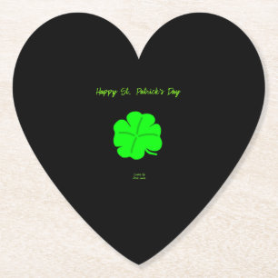 Posavasos De Papel Happy St. Patrick's Day Heart Paper Coaster