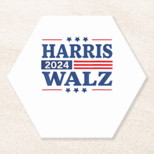 Posavasos De Papel Harris Walz 2024 Elecciones Kamala Harris Tim Walz