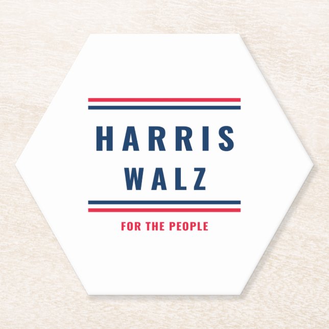 POSAVASOS DE PAPEL HARRIS WALZ - ELECCIÓN 2024 (Anverso)