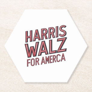 Posavasos De Papel harris walz para américa