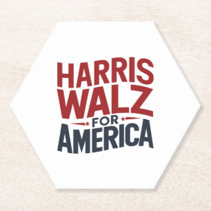 Posavasos De Papel harris walz para américa