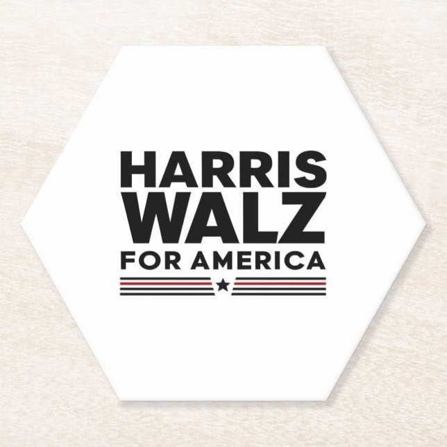 Posavasos De Papel harris walz para américa (Anverso)