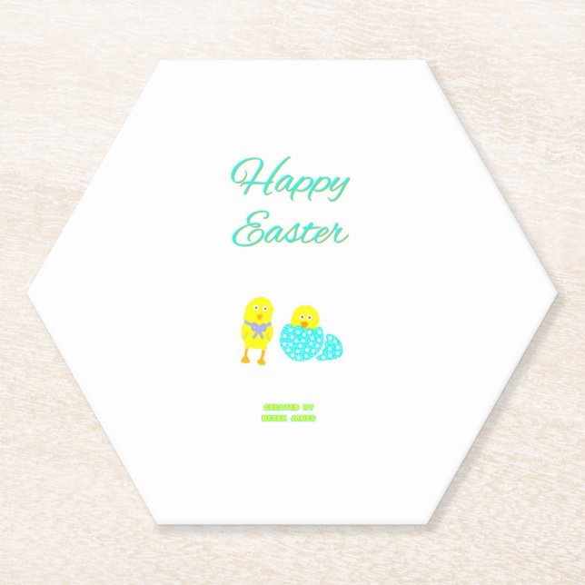 Posavasos De Papel Hatchlings Hexagon Paper Coaster (Anverso)