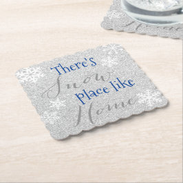 Posavasos De Papel ¡Hay lugar de la NIEVE como en casa! Snowflake de