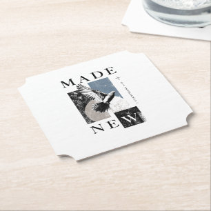 Posavasos De Papel Hecho Nuevo 2 Corintios 5:17 Bautismo de Paloma Br