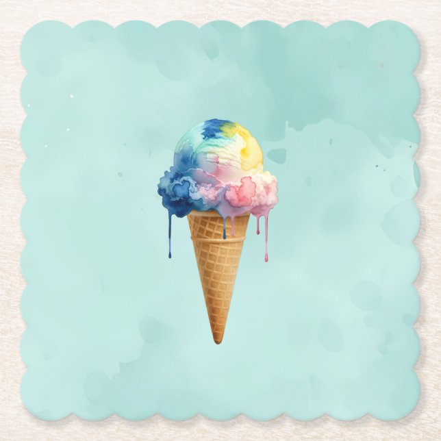 Posavasos De Papel Helado (Anverso)