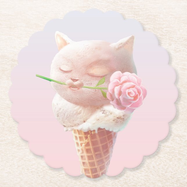 Posavasos De Papel Helado Kitty - Rosy & Dreamy (Anverso)