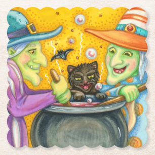 POSAVASOS DE PAPEL HERMANAS DE BRAZA, GATO NEGRO Y HALLOWEB BREW