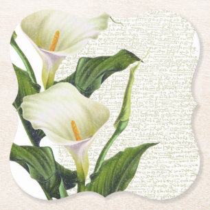 Posavasos De Papel Hermosa Calla Lilies
