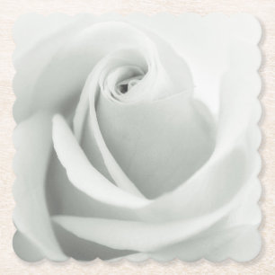 Posavasos De Papel Hermosa Flor rosa blanca