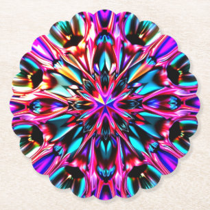 Posavasos De Papel Hermosa joya Kaleidoscope Aspecto De La Pascua
