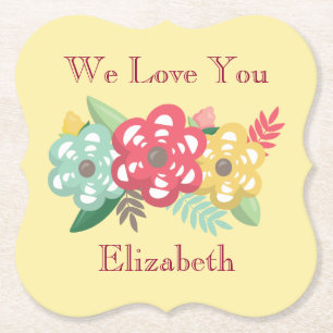 Posavasos De Papel Hermosa personalidad floral te amamos