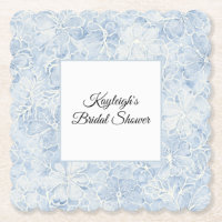 Hermoso Baño de Novia con Flores Blancas Azules  