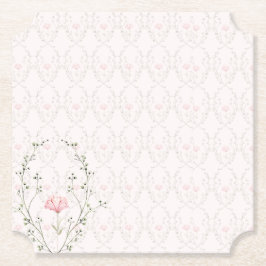 Posavasos De Papel Hermoso Floral 
