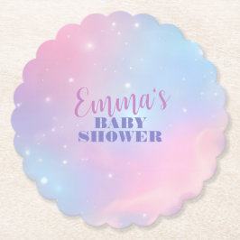 Posavasos De Papel Hermoso Rosa Pastel Lila Galaxia Cósmica