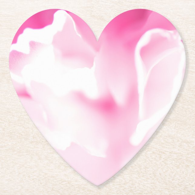 Posavasos De Papel Hermoso soporte de papel con estampado floral rosa (Anverso)