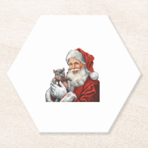 Posavasos De Papel Heroico hipopótamo de Moo Deng Santa rescata a Nav