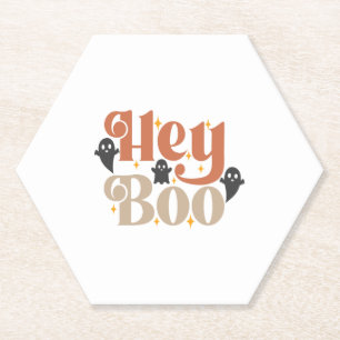 Posavasos De Papel Hey Boo Boho Halloween Hey Boo Ghost
