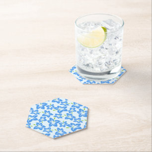 Posavasos De Papel Hibisco Azul, Flores Azules, Patrón De Flores