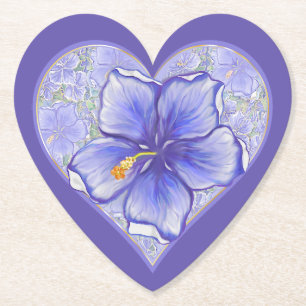 Posavasos De Papel Hibiscus & lace BLUE