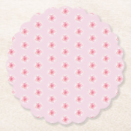 Posavasos De Papel Hibiscus & lace PINK