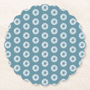 Posavasos De Papel Hibiscus & lace TURQUOISE