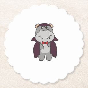 Posavasos De Papel Hippo Halloween Cute Devil Vampire Costume