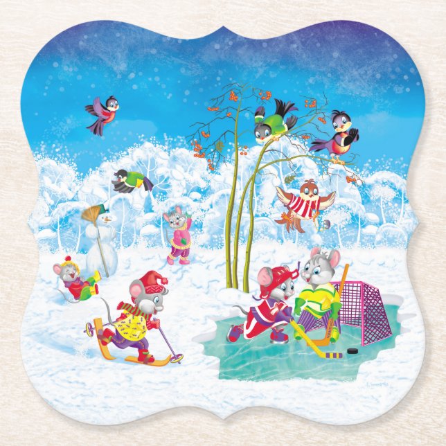 Posavasos De Papel hockey (Anverso)