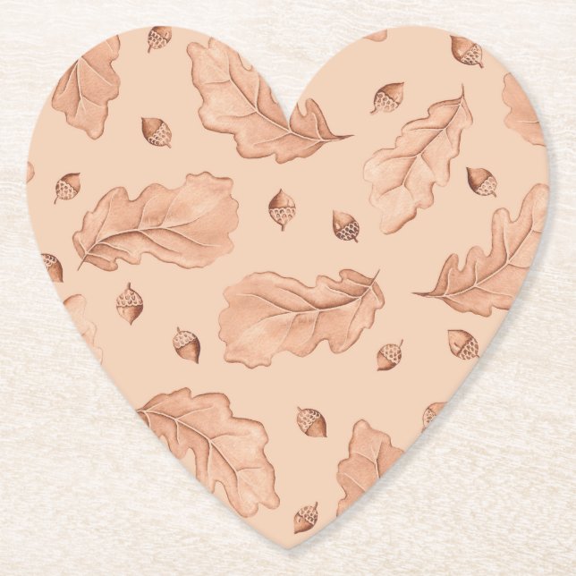 Posavasos De Papel Hojas de otoño (Anverso)