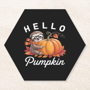 Posavasos De Papel Hola Calabaza - Tragamonedas de otoño con hojas de
