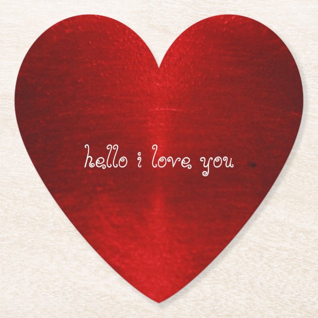 Posavasos De Papel hola te quiero (Anverso)