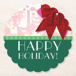 POSAVASOS DE PAPEL HOLIDAY ART DECO