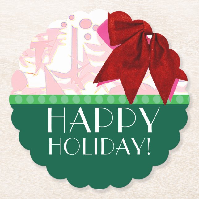 POSAVASOS DE PAPEL HOLIDAY ART DECO (Anverso)