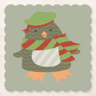 POSAVASOS DE PAPEL HOLIDAY PENGUIN