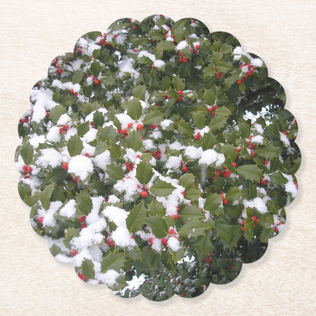 Posavasos De Papel Holley y Nieve (Anverso)