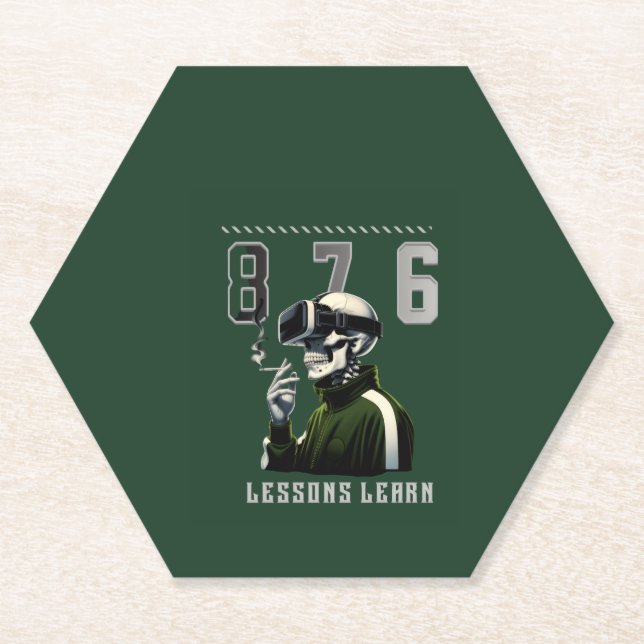 Posavasos De Papel Home/Kitchen 876 LESSONS LEARN Paper Coaster (Anverso)