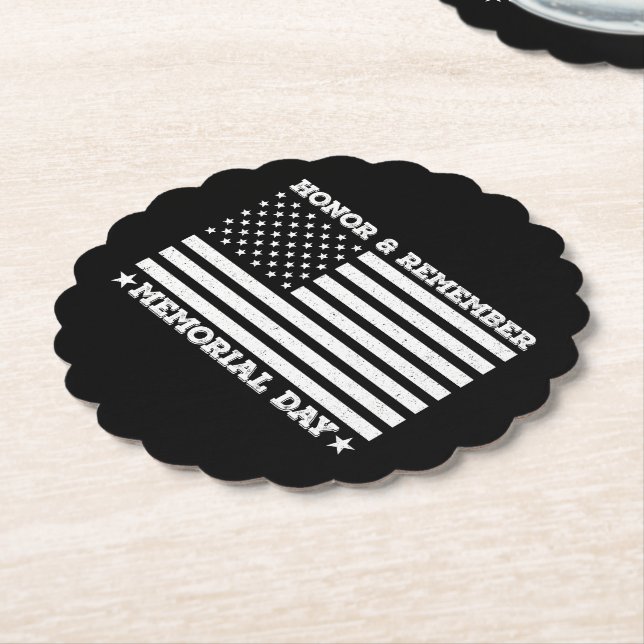 Posavasos De Papel Honor Recuerde Día Conmemorativo Ejército Guay Pap (En perspectiva)