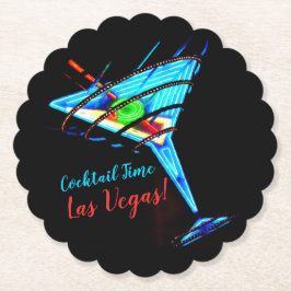 Posavasos De Papel Hora del Cóctel Las Vegas - Montaña - Papel