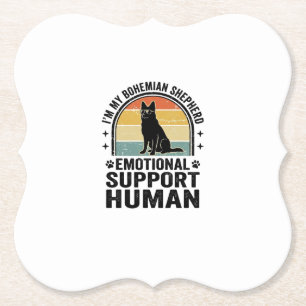 Posavasos De Papel Humano de apoyo emocional pastor bohemio vintage 