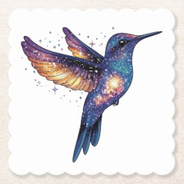 Posavasos De Papel Hummingbird con pájaro de Stary Night Sky