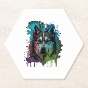 Posavasos De Papel Husky Dog