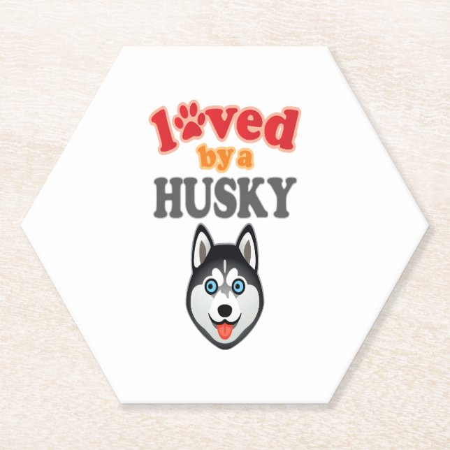 Posavasos De Papel Husky Dog Lover (Anverso)